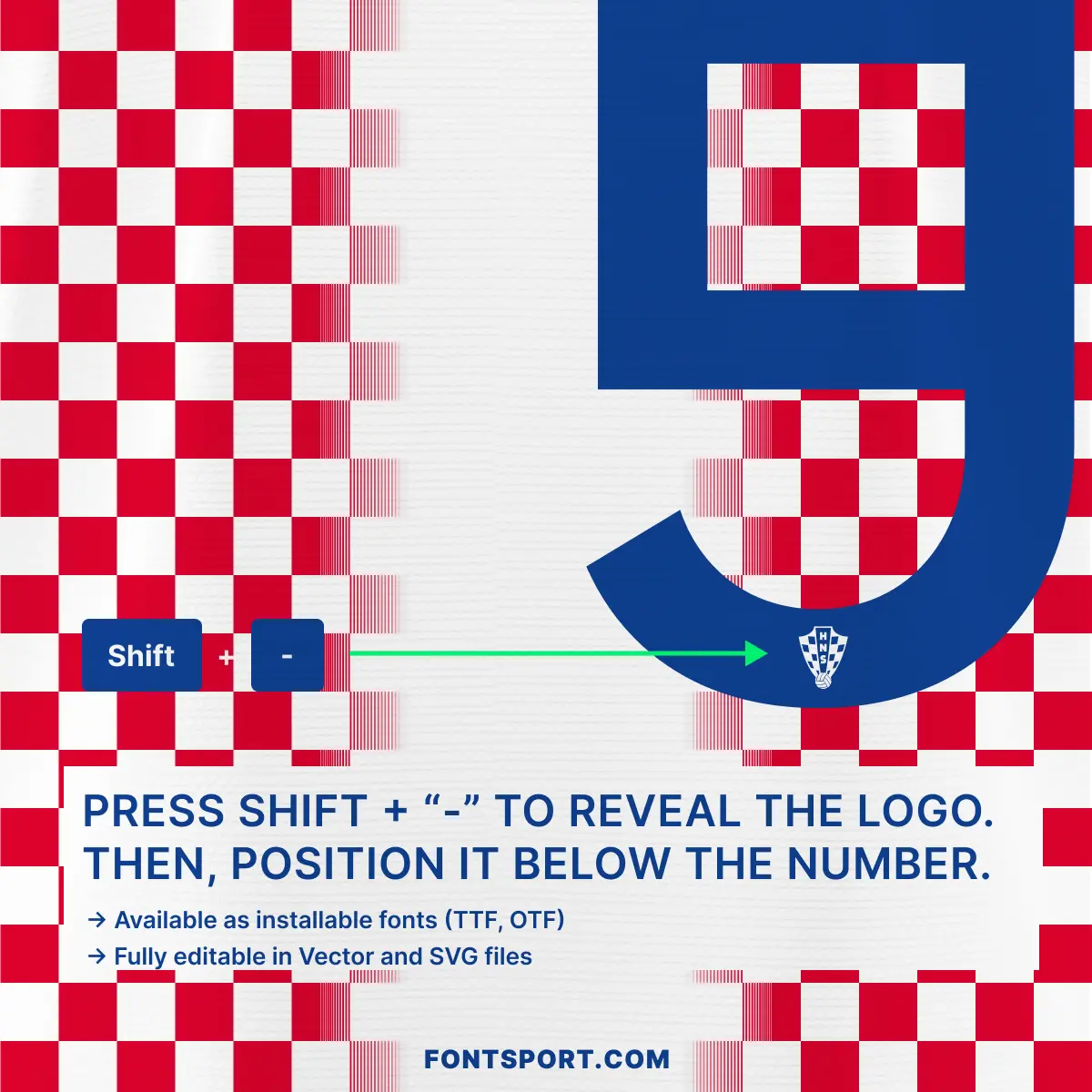 Croatia - World Cup 2026 Home Font Kit