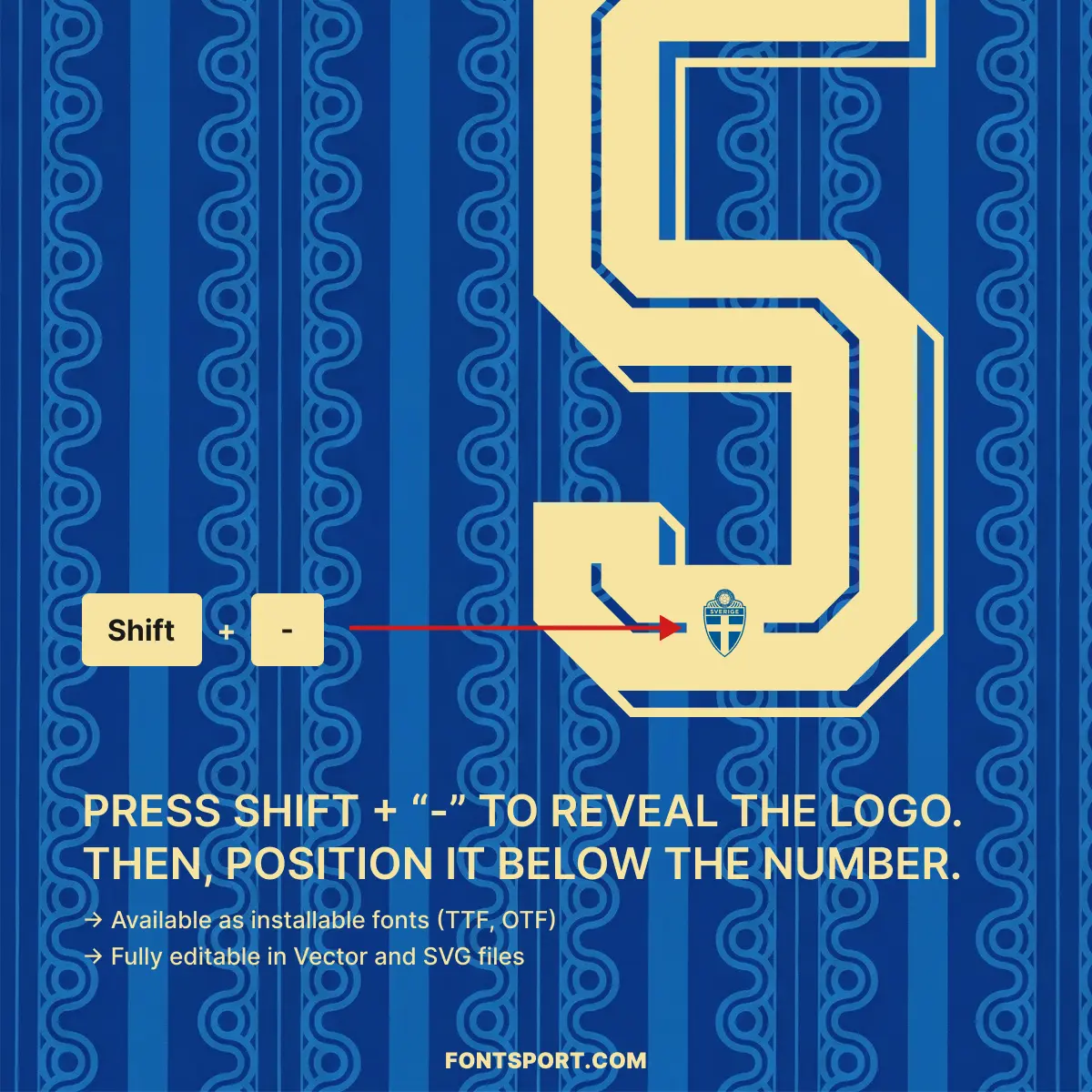 Sweden national team logo integration on 2026 World Cup away font numbers tutorial