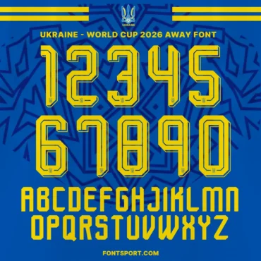 Ukraine - World Cup 2026 Away Font Kit