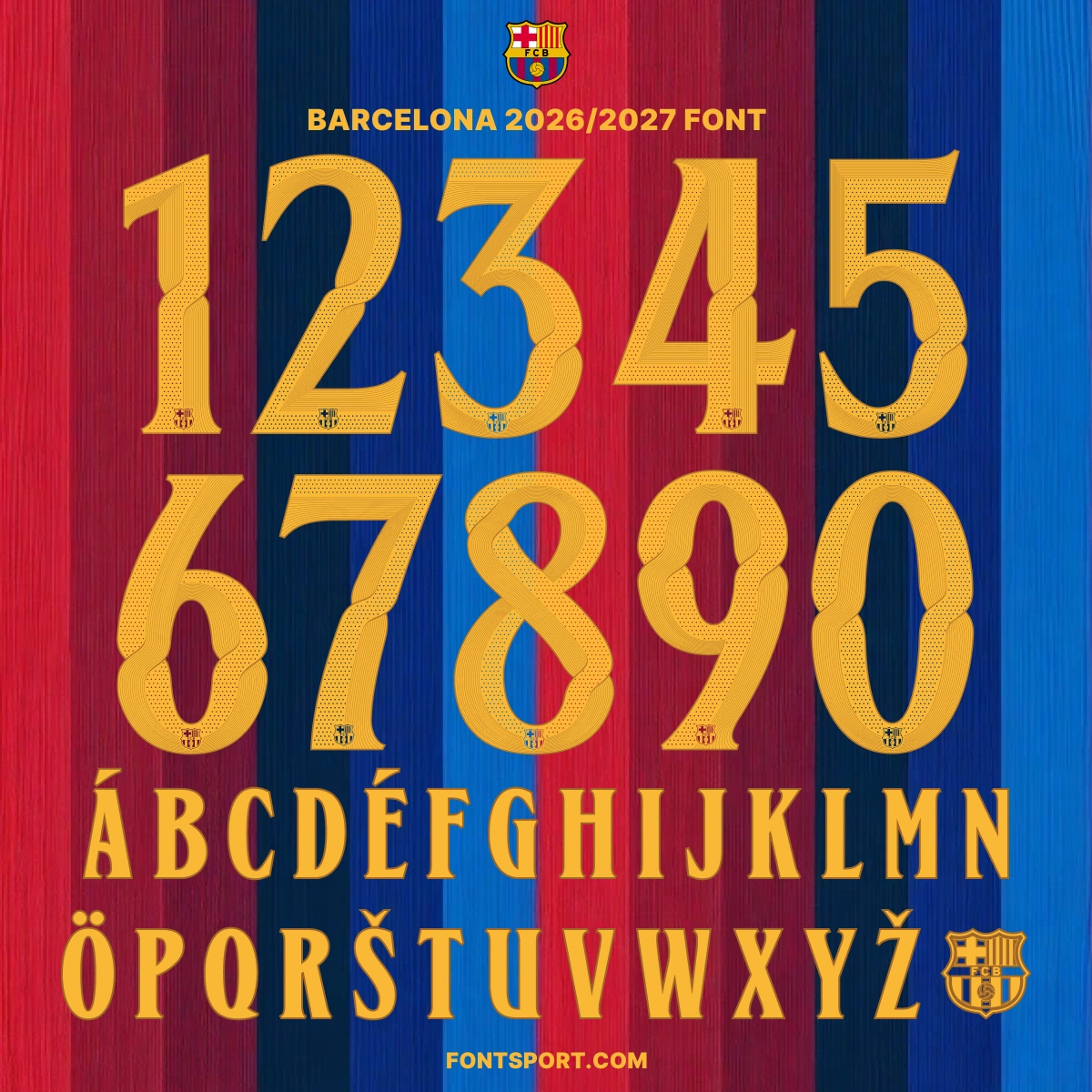 Barcelona 2026/2027 Font Kit