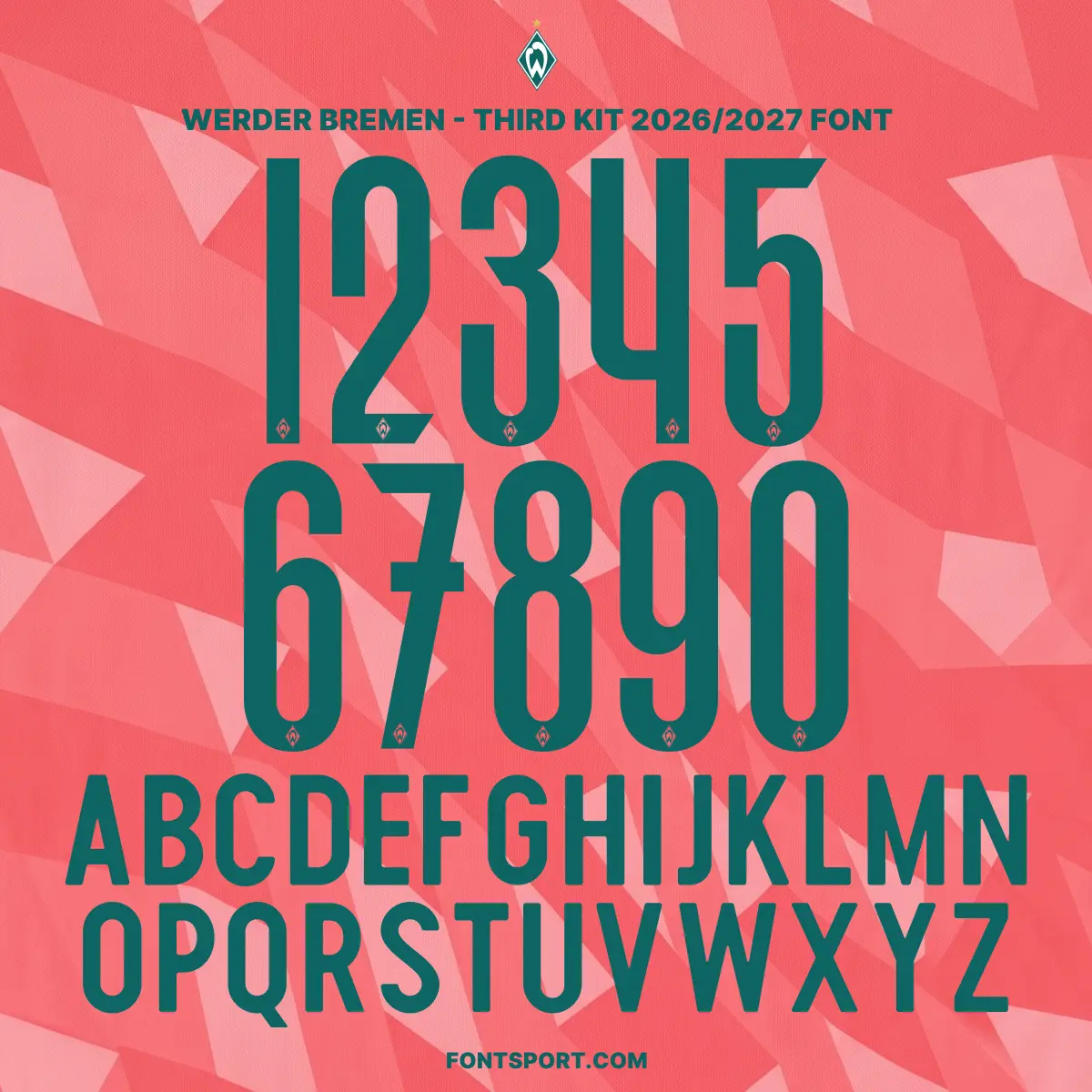 Werder Bremen – Third Kit 2026/2027 Font Kit